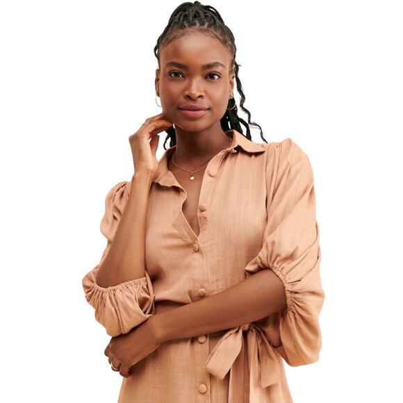 Girl and the Sun Alessi Mini Dress - Toffee - Large - Picture 6 of 15